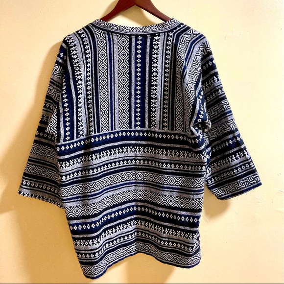 Traditional Thai open front woven cotton jacket - Picture 3 of 7